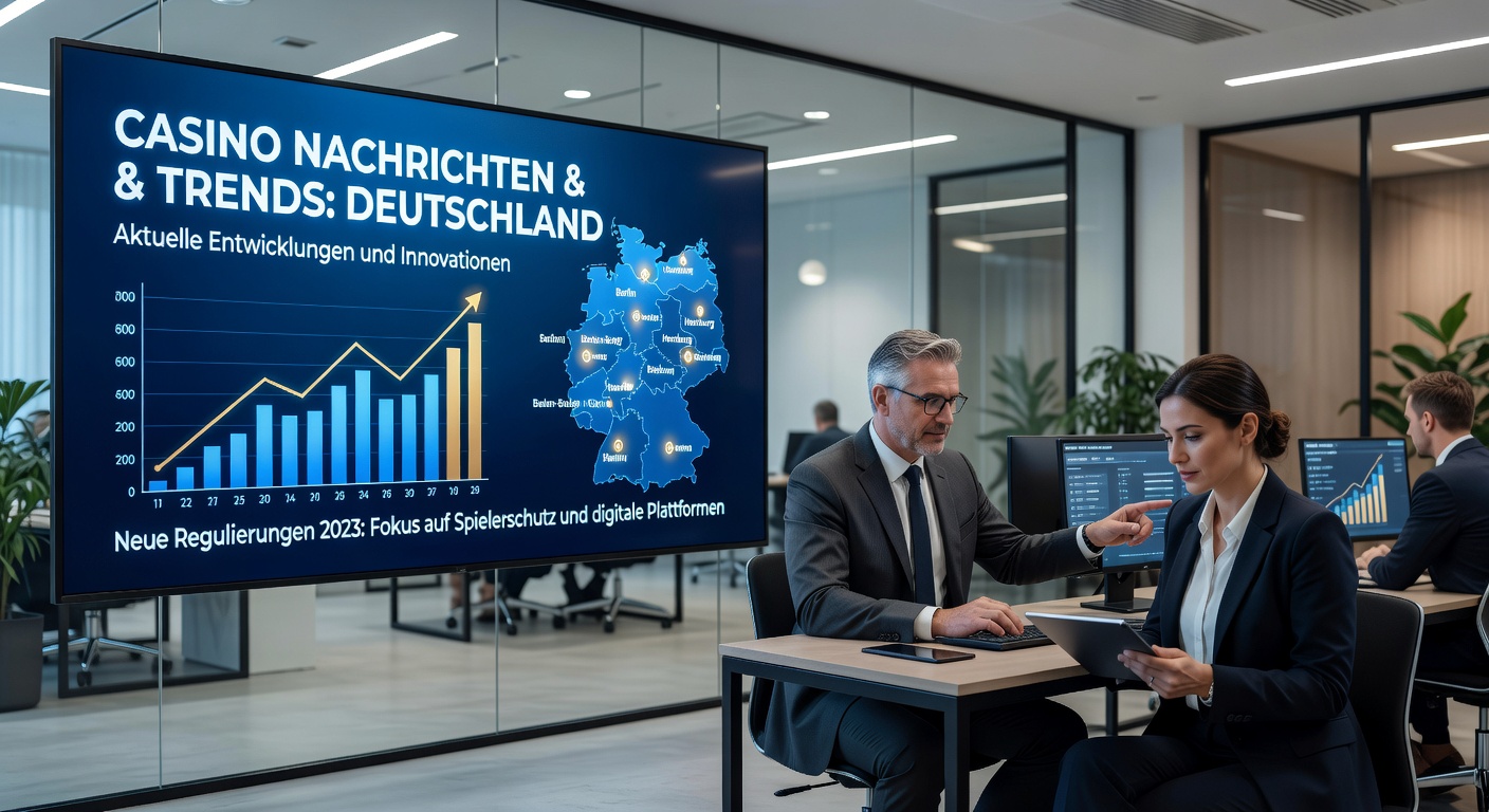 Darstellung des EuGH-Gebäudes in Luxemburg mit Symbolen für Glücksspielregulierung und EU-Flagge