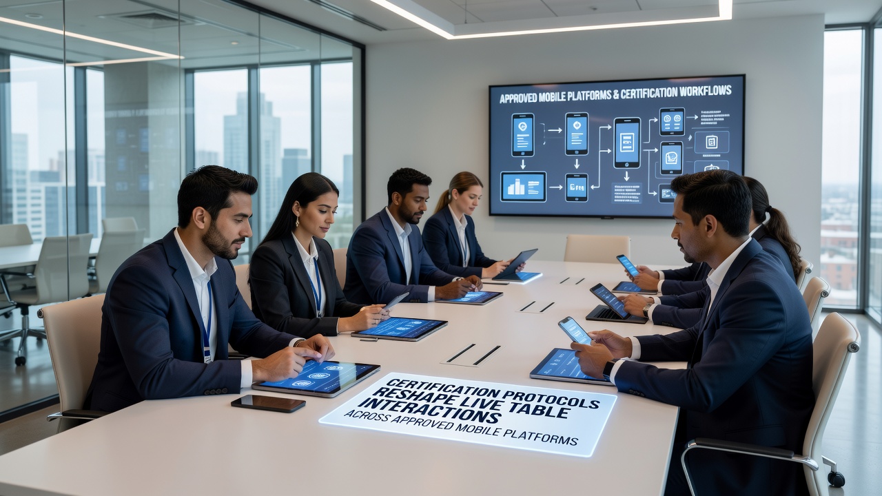 Mobile Live-Tisch-Interaktionen mit zertifizierten Protokollen