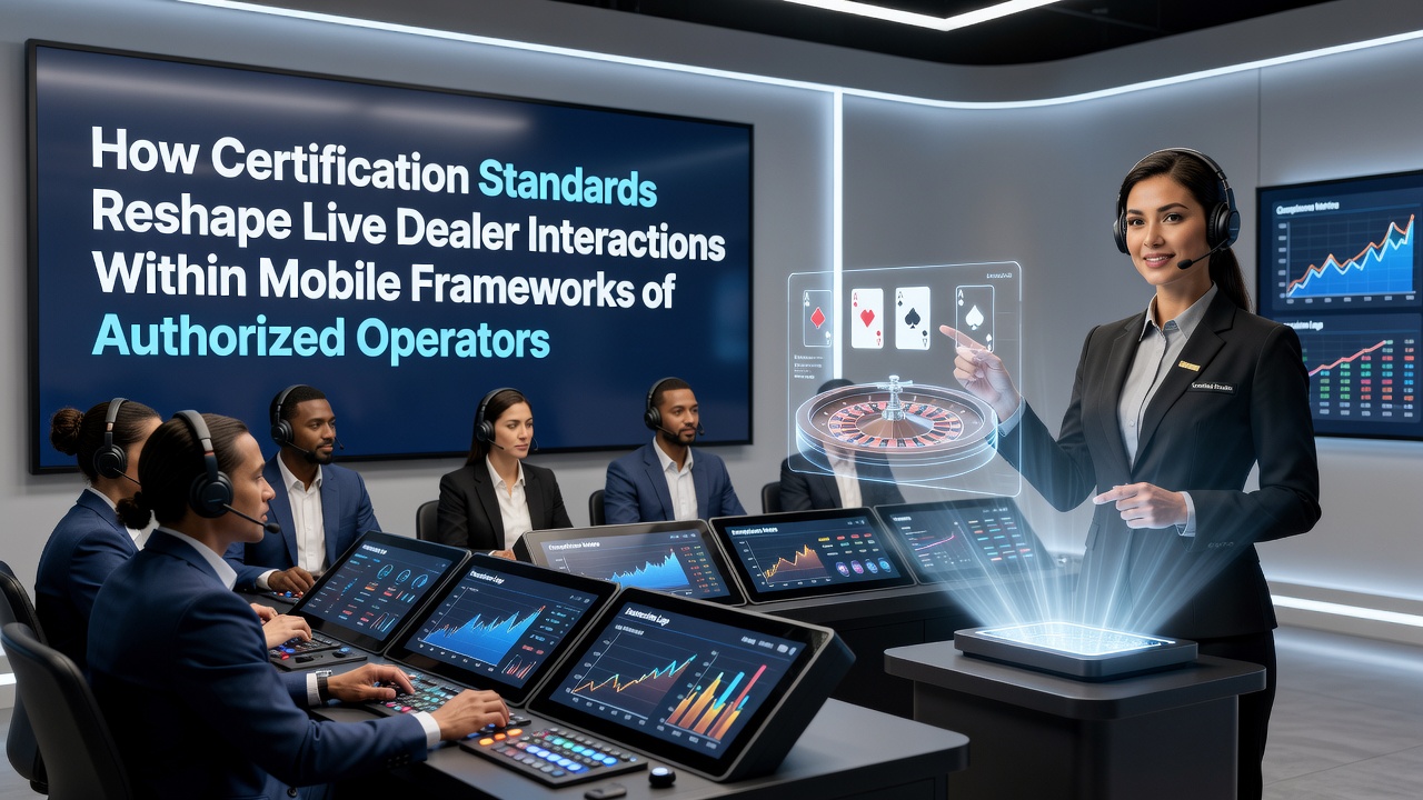 Zertifizierte Live-Dealer-Interaktionen auf einer regulierten mobilen Casino-Plattform mit standardisierten Schnittstellen