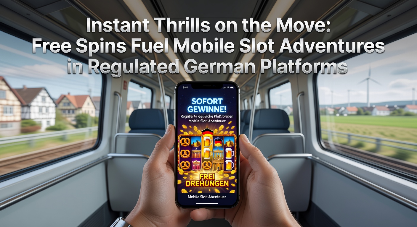 Dynamische Darstellung eines Spielers mit Smartphone in der Hand, umgeben von explodierenden Free-Spins-Effekten und Slot-Symbolen auf einer sicheren, regulierten deutschen Casino-Plattform